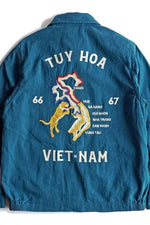 Houston Cotton Linen Vietnam Tiger Map Jacket