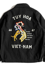 Houston Cotton Linen Vietnam Tiger Map Jacket