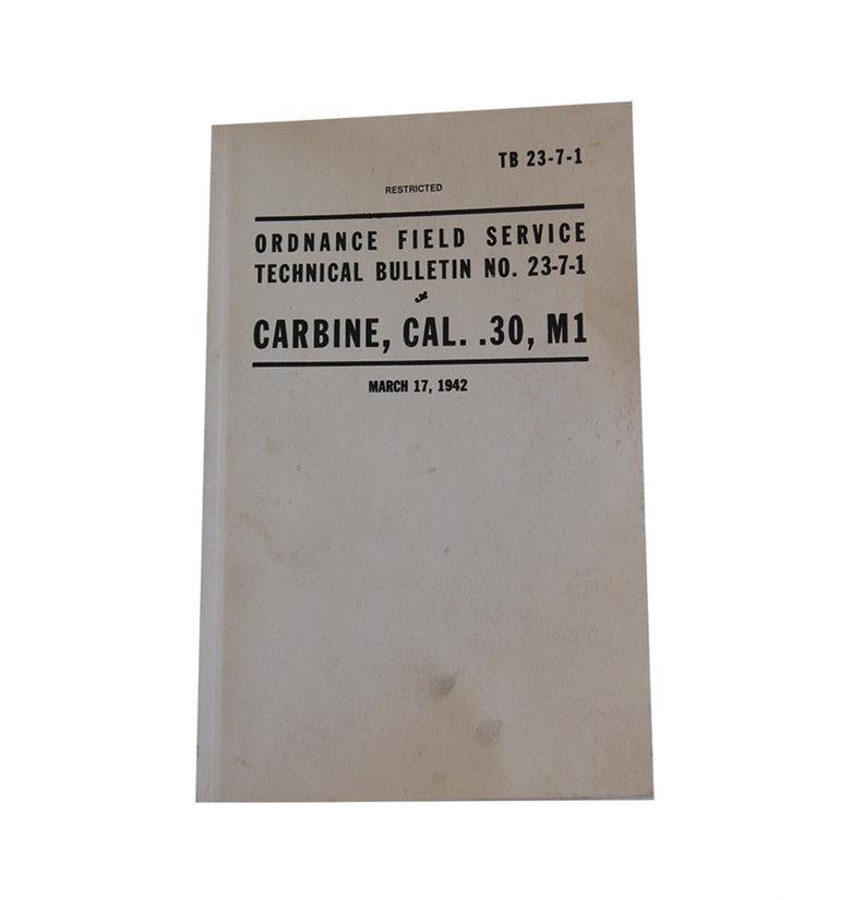 Sturm US Army Carbine M1 Service Manual Reprint