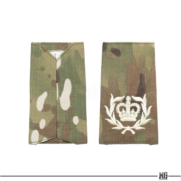 British Army WO2 QMSI/RQMS Rank Slides Ivory/MTP Pair – Hong Kong MG ...