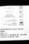 Brand New British Army Nylon Wool Socks Black / 11.5-13 (7103021220024)