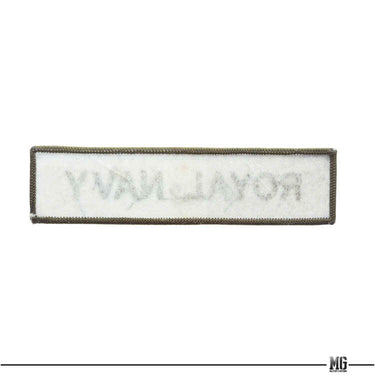British Royal Navy Chest Title Patch Olive Olive (7103027282104)