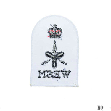 British Royal Navy Chief Petty Officer Weapon Engineering Branch Submarine Qualification Badge Medium White (7103027740856)