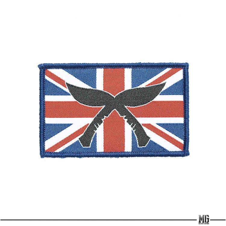 Brown Sand Colour UK Flag Patch Hook&lo Op Sew On Union Jack Army - Foto 1