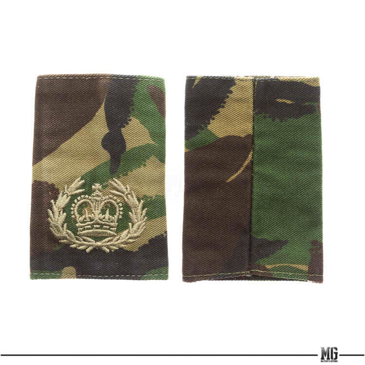 British Army WO2 QMSI/RQMS Rank Slides Bronze/DPM Pair – Hong Kong MG ...