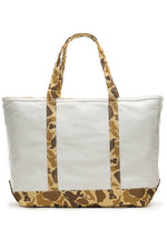 Captain Stag Camp Out Tote Bag Large White/Camo (7103052054712)