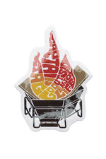 Captain Stag Camp Out Sticker Fire Fire (7103052382392)