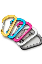 Captain Stag Aluminum Flat D Carabiner Small Silver / S (Small) (7103052808376)