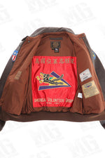 Cockpit USA Tiger 23rd Fighter Leather Jacket Brown / 52 (7103060541624)