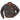 Brown leather A-2 jacket with zip front, stand collar, and flap pocket details