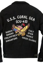 Cockpit USA USS Coral Sea Tribute Deck Jacket Black / XS (X-Small) (7103061098680)