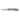Folding knife with gray flat handle and partially open silver blade