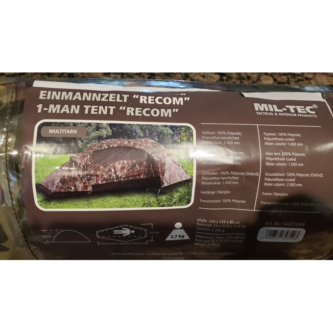 mil tec recon 1 man tent Sturm Recom 1-Man Tent – Hong Kong MG Trading Limited