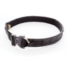 Dark MOLLE operator gun belt with polymer buckle and webbing MOLLE slots