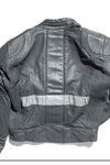 Like New German Army Motorcycle Leather Jacket Grey / 58 (7103270092984)