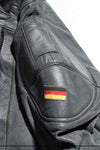 Like New German Army Motorcycle Leather Jacket Grey / 58 (7103270092984)