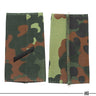 Camouflage fabric rank slides pair with embroidered rank stripe at center seam