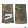 Camouflage rank slide pair with silver stripe, fabric shoulder tabs