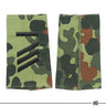 Camouflage rank slides pair with Hauptgefreiter three stripe insignia, green and black