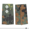 Pair of Flecktarn camouflage rank slides with silver star insignia, sewn fabric