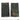 Pair of dark rank slides with Flecktarn fabric and embroidered black insignia panels