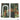 Pair of German Army rank slides in dark flecktarn with silver embroidered edging