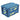 Blue collapsible storage case shaped like a cargo container with JR logo