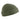 Fleece watch cap in olive green with curved brim and dome crown