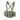 Olive green tactical chest rig with crossed shoulder straps and six front utility pouches
