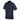 Navy blue performance polo shirt with button placket and short sleeves