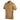 Tan performance polo shirt with 3-button placket and short sleeves