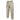 Khaki cargo pants with ripstop weave, multiple pockets, drawstring ankle cuffs