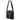 Dark green shoulder bag with black webbing straps and front organizer pockets