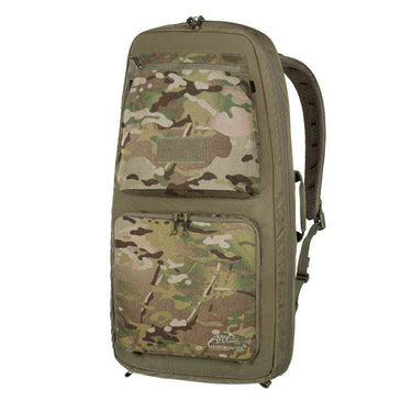 SBR 22L carrying bag in camouflage with front zip pockets and top carry handle
