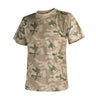 Crewneck camo T-shirt in tan and sage green