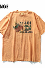 Houston Seadog Pigment Printed Tee Orange / XL (X-Large) (7103486722232)