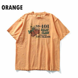 Houston Seadog Pigment Printed Tee Orange / XL (X-Large) (7103486722232)