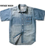 Houston Denim Short Sleeve Work Shirt (7103487344824)