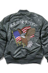 Houston Custom MA-1 USAF Embroidery Jacket Olive Drab / XL (X-Large) (7103488393400)