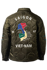 Houston Vietnam Map Quilting Jacket