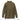 Olive long-sleeve thermal shirt with high stand collar and clean back view