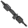 Black belt pouch with zip front pocket and adjustable webbing strap