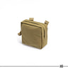 Small utility pouch in coyote tan fabric with zip pocket and side pull tab