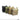 Assorted utility pouches in black, olive, tan, and camouflage with MOLLE panels