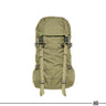 30L tactical rucksack in olive green with top flap and front webbing straps