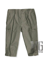 Leo Kohler 101 Vintage Moleskin Mid-Length Capri Pants Olive Drab / GR52