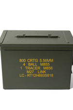 Like New NATO Military .30/.50 Cal Rounds Ammo Box