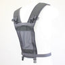Grey tactical yoke system with padded shoulder straps and mesh front panel