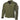 Olive green combat fleece jacket with hood, full-zip front, and zipped arm pocket