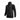 Black fleece jacket with stand collar, full zip front, and two zip pockets